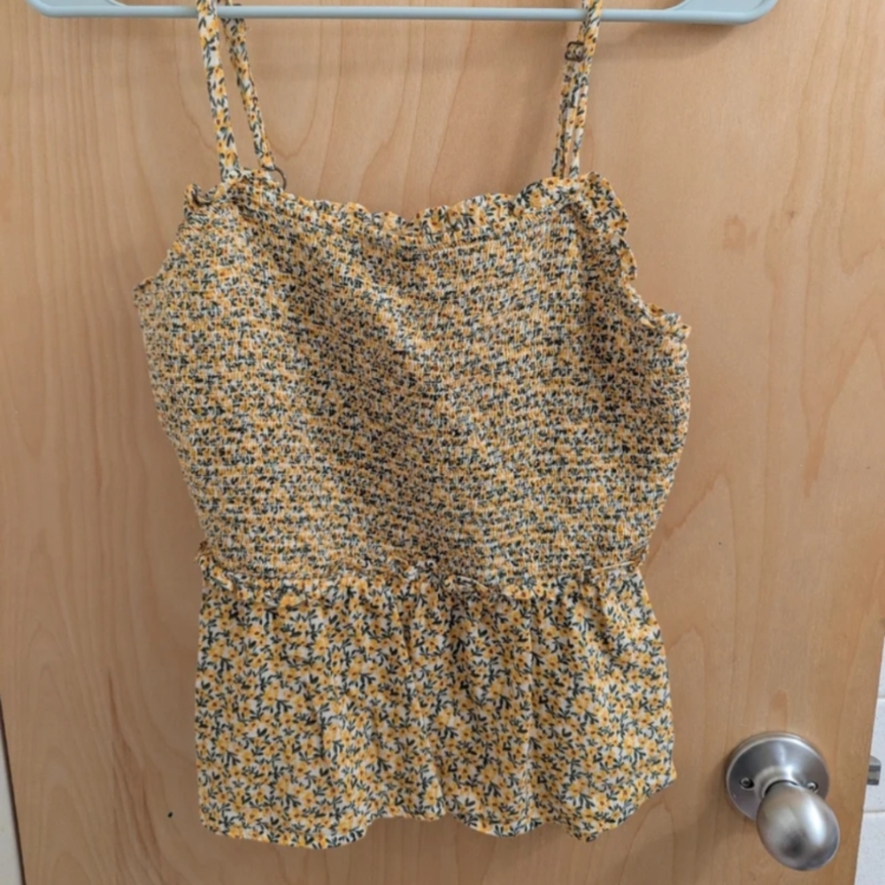 Old Navy Yellow Floral Camisole Top